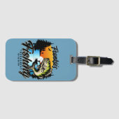 魚釣りパーソナライズされたトーナメントフィッシュアングラートマス ラゲッジタグ (正面横)