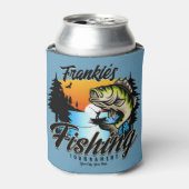 魚釣りパーソナライズされたトーナメントフィッシュアングラートマス 缶クーラー (缶正面)