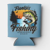 魚釣りパーソナライズされたトーナメントフィッシュアングラートマス 缶クーラー (正面)