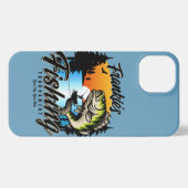 魚釣りパーソナライズされたトーナメントフィッシュアングラートマス iPhoneケース (裏面横)