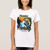 魚釣りパーソナライズされたトーナメントフィッシュアングラートマス Tシャツ (正面)