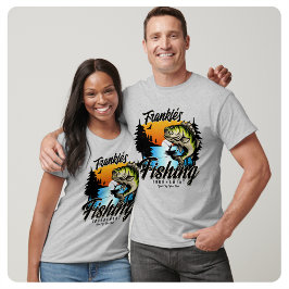 魚釣りパーソナライズされたトーナメントフィッシュアングラートマス Tシャツ