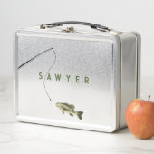 魚釣りパーソナライズされたメタルランチボックス メタルランチボックス (インサイチュ)