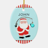 魚釣りパーソナライズされた保存セラミックオーナメント セラミックオーナメント (正面)