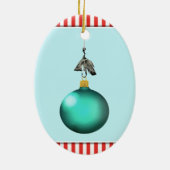 魚釣りパーソナライズされた保存セラミックオーナメント セラミックオーナメント (裏面)