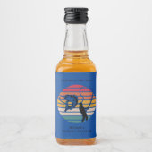 魚釣りパーソナライズされた学士週末 リキュールボトルラベル (正面)