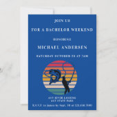 魚釣りパーソナライズされた学士週末 招待状 (正面)