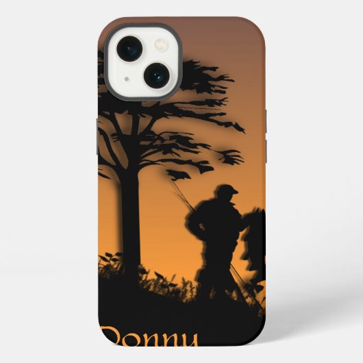 魚釣りパーソナライズされた iPhoneケース (裏面)