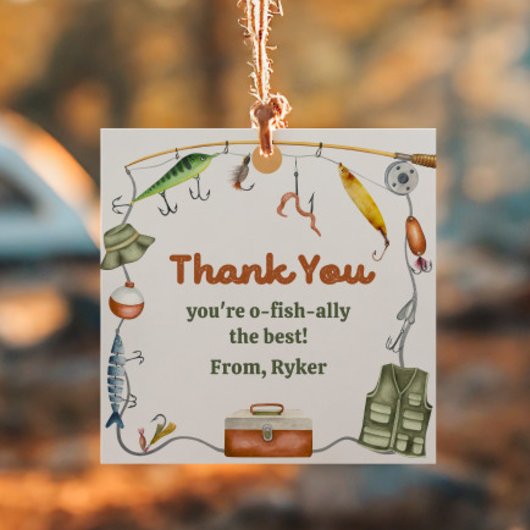 魚釣りパーティーの好意ラベル フェイバータグ