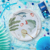 魚釣りパーティープレート ペーパープレート (パーティー)