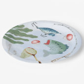 魚釣りパーティープレート ペーパープレート (アングル)