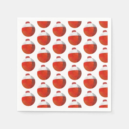 魚釣りパーティー紙プレート スタンダードカクテルナプキン (正面)