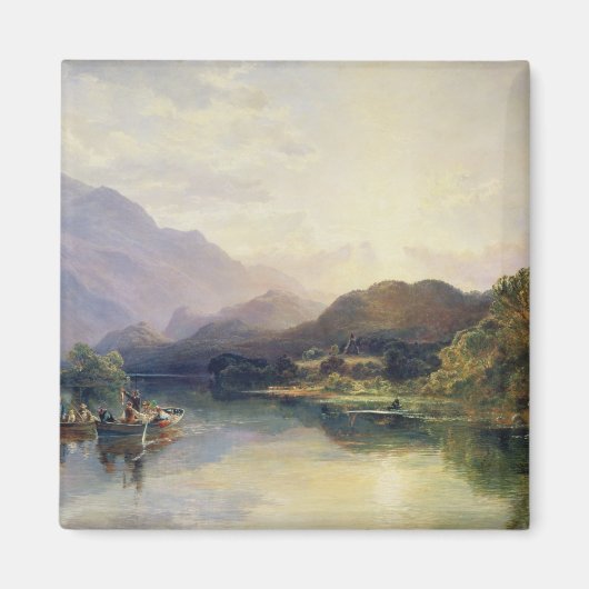 魚釣りパーティーLoch Achray, a View of Ben V マグネット (正面)