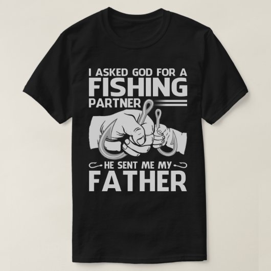 魚釣りパートナー私の父を送った Tシャツ (デザイン正面)
