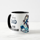 魚釣りビッグフィッシュキャッチ引用文 マグカップ (正面左)