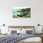 魚釣りビレッジの中国のビュー キャンバスプリント (インサイチュ (寝室))