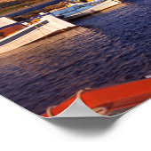 魚釣りビレッジギリシャ紙(マット) ポスター (角)