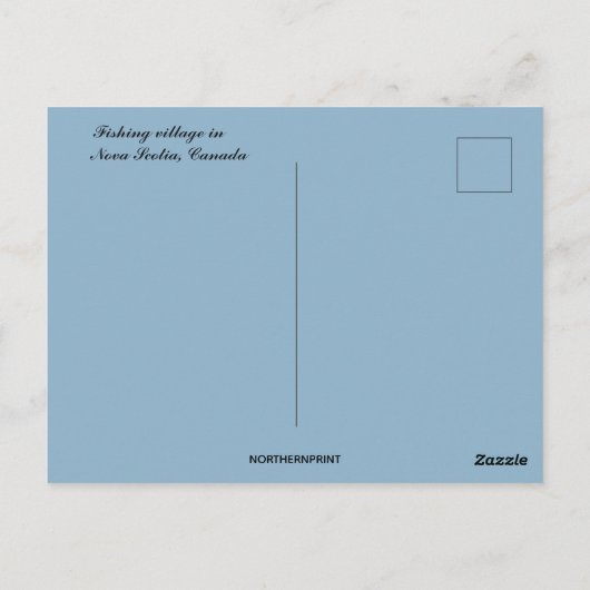 魚釣りビレッジinノバスコシアカナダ ポストカード (裏面)