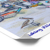 魚釣りビレッジinポポトラ，バハ，メキシコ ポスター (角)