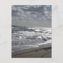 魚釣りビーチと夢 ポストカード