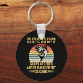 魚釣りビートの最も悪い最高の日は床の日 キーホルダー (正面)