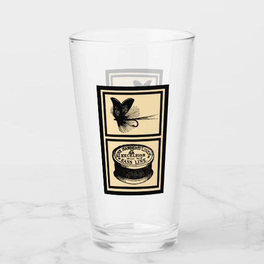 魚釣りビールガラスコレクション タンブラーグラス (正面)