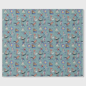 魚釣りピンアップガール ラッピングペーパー (フラット)