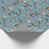 魚釣りピンアップガール ラッピングペーパー (角)