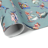 魚釣りピンアップガール ラッピングペーパー (ロールコーナー)