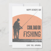 魚釣りファーザーズデイカードオレンジフィッシャーマン サンキューカード (正面)