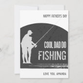 魚釣りファーザーズデイカードブラックフィッシャーマン サンキューカード (正面)