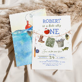 魚釣りファースト誕生日ブルーボーイオフィッシュ – ally 招待状