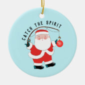 魚釣りフィッシャーマンクリスマスコレクション セラミックオーナメント (正面)