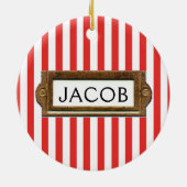 魚釣りフィッシャーマンクリスマスコレクション セラミックオーナメント (裏面)