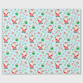 魚釣りフィッシャーマンクリスマス ラッピングペーパー (フラット)