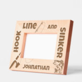 魚釣りフィッシャーマンフックラインシンカー名前をカスタムする レーザー彫刻フレーム (左)