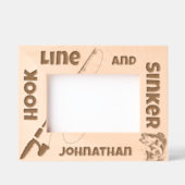 魚釣りフィッシャーマンフックラインシンカー名前をカスタムする レーザー彫刻フレーム (正面)