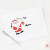 魚釣りフィッシャーマンホリデーギフトラベル 長方形シール (封筒)