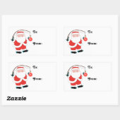 魚釣りフィッシャーマンホリデーギフトラベル 長方形シール (シート)