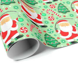 魚釣りフィッシャーマンホリデーギフト ラッピングペーパー