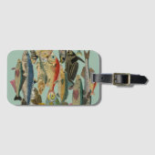 魚釣りフィッシャーマン深いシー魚釣りエキゾチック ラゲッジタグ (正面横)