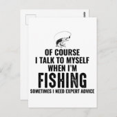 魚釣りフィッシュフィッシャージョークウおもしろいムスクエアセント ポストカード (正面/裏面)