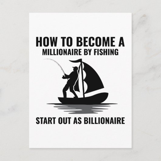 魚釣りフィッシュフィッシャーズアウトドアおもしろいスクエアステッキ ポストカード (正面)