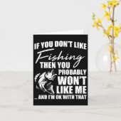 魚釣りフィッシュ狩りことわざ皮肉フィおもしろいーシャ カード (黄色い花)