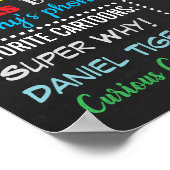 魚釣りフィッシュ1st第1誕生日黒板サイン ポスター (角)