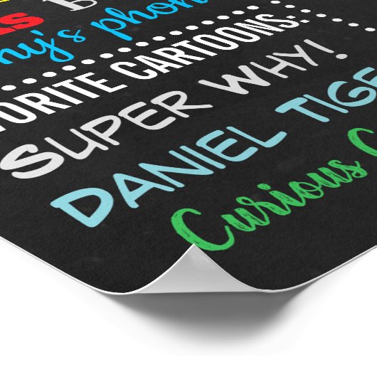 魚釣りフィッシュ1st第1誕生日黒板サイン ポスター (角)