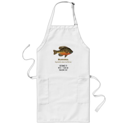魚釣りフォーブルーギル ロングエプロン (正面)