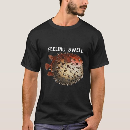 魚釣りフグ75 Tシャツ (正面)
