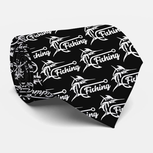 魚釣りフックメンズ ネクタイ (ロール)