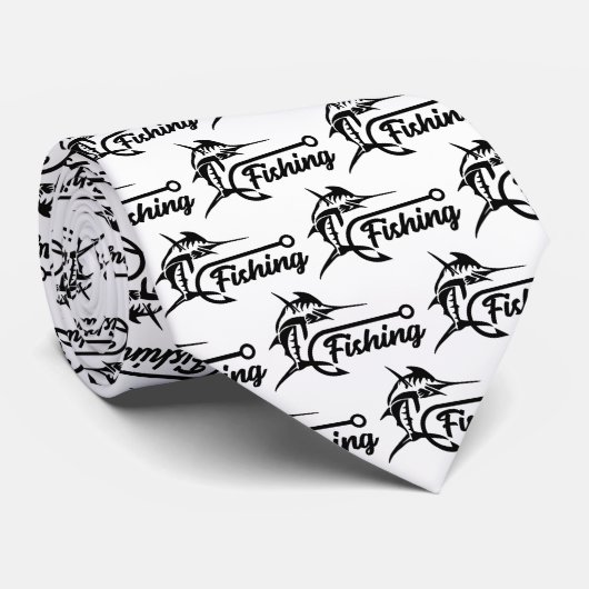 魚釣りフックメンズ ネクタイ (ロール)